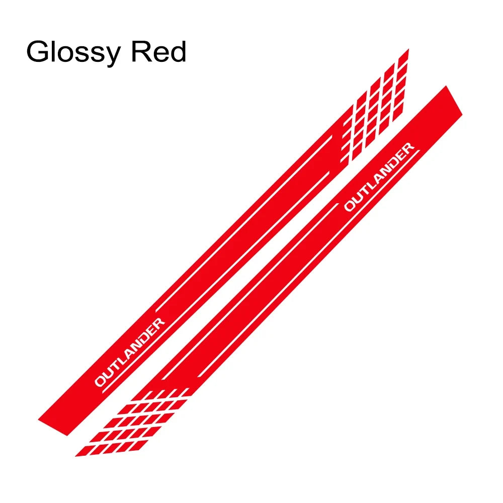 Door Side Skirt Stripe Decal for Mitsubishi Outlander | 2-Piece Vinyl Sticker Kit