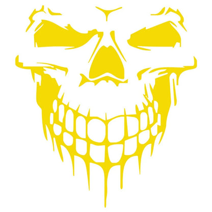 Large Reflective Skull Head Car Decal | 23.2" x 20.9" Vinyl Sticker for Cars, Trucks & Bikes