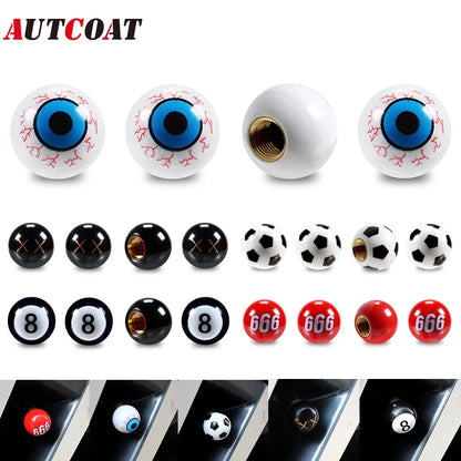 AUTCOAT 4/8Pcs Universal Car Tire Valve Caps | Dust Proof Stem Covers for Cars, Trucks, and SUVs