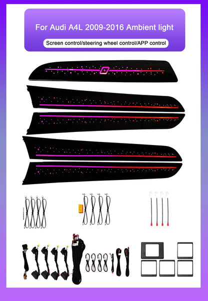 Audi A4 / A4L B8 / A5 / Q5 Interior 64-Color Star Sky Dynamic LED Ambient Light Kit 2009 - 2017