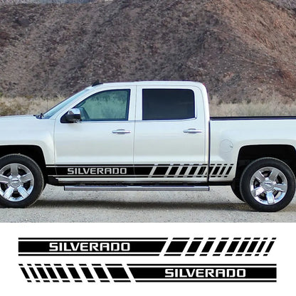 Door Side Stripe Decal for Chevrolet Silverado 1500 LT / LTZ / WT / Trail Boss / RST | Vinyl Truck Sticker
