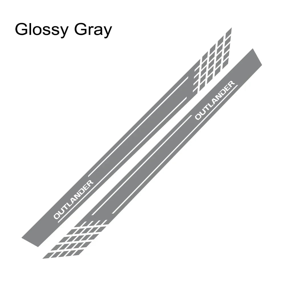 Door Side Skirt Stripe Decal for Mitsubishi Outlander | 2-Piece Vinyl Sticker Kit