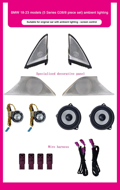 BMW 5 Series G30 / G31 / G32 / G38 Interior 64-Color LED Ambient Light Kit 2018 - 2023