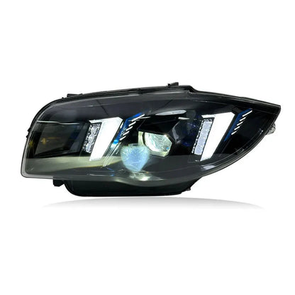 BMW 1 Series E87 Snake Eye Laser LED Headlight Assembly with Dual-Color DRL (Yellow / White) 2004 - 2011 (116i / 118i / 120i / 125i)