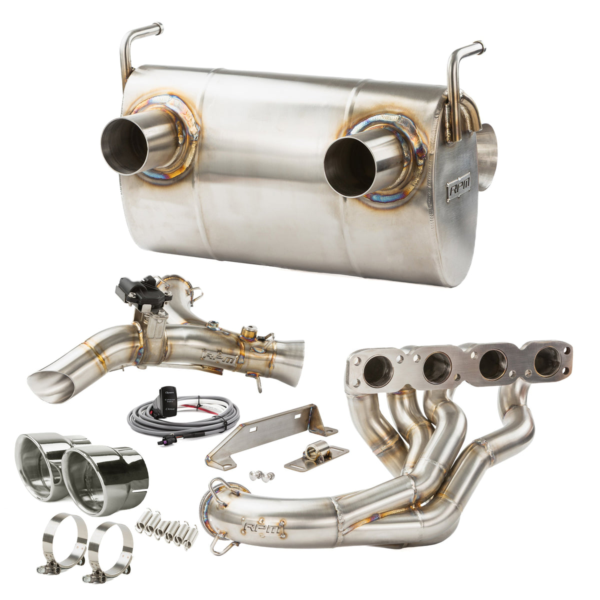 RPM SxS Kawasaki Teryx H2 2.5" Full Exhaust System with Chambered Muffler + Optional E-Valve