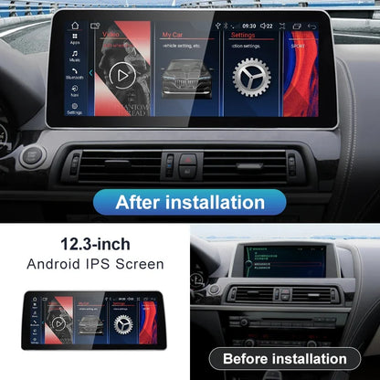 BMW 6Series F06 F12 F13 12.3" Android Car Stereo Apple CarPlay Android Auto Screen Upgrade