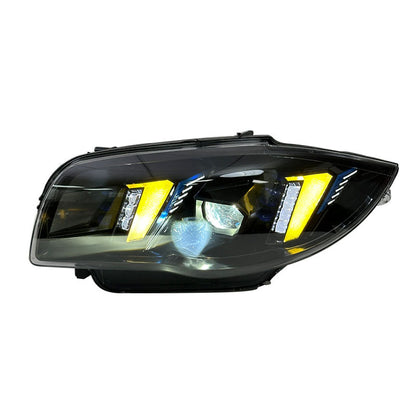 Dual Color LED Headlights Assembly for BMW 1 Series E82 E87 (2004–2011)