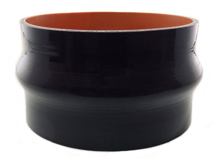5" ID x 3" Long Silicone Hump Hose, Gloss Black
