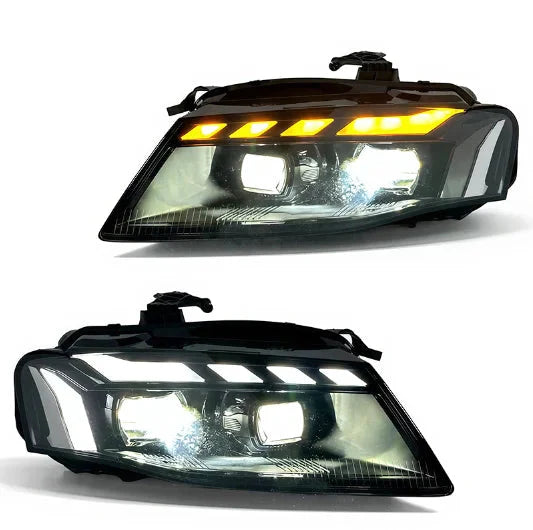 Audi A4 RS Style LED Headlight Assembly with Daytime Running Lights 2008 - 2012