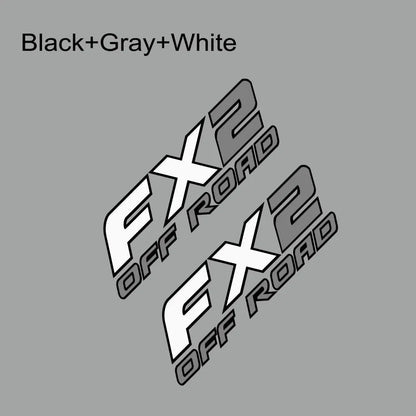 FX2 Off-Road Rear Trunk Side Decal | Universal Fit for Ford F-Series, Toyota Hilux / Tacoma & More