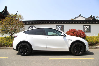 iCBL’s Tesla Model Y Wheel Covers Front & Rear Gemini Sport Style Matte and Gloss Black 2017-2024 (4PCS)