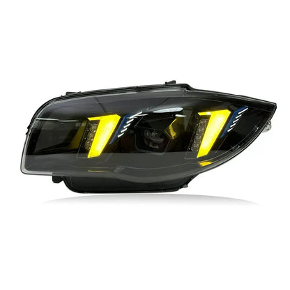 BMW 1 Series E87 Snake Eye Laser LED Headlight Assembly with Dual-Color DRL (Yellow / White) 2004 - 2011 (116i / 118i / 120i / 125i)