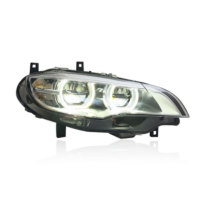 Dual Color Angel Eyes LED Headlights Assembly for BMW X5 E70 (2008–2013)