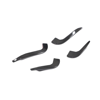 Audi RS3 8V Sedan Carbon Fiber Front Bumper Fins 2017 - 2019