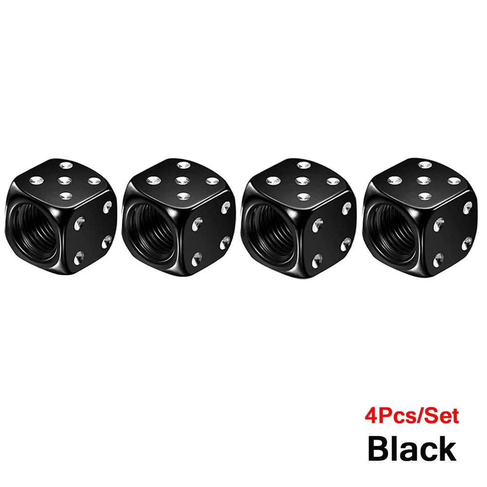 AUTCOAT 4Pcs Aluminum Alloy Tire Valve Stem Dust Caps | Set of 4 for Car Truck Motorcycle Bike