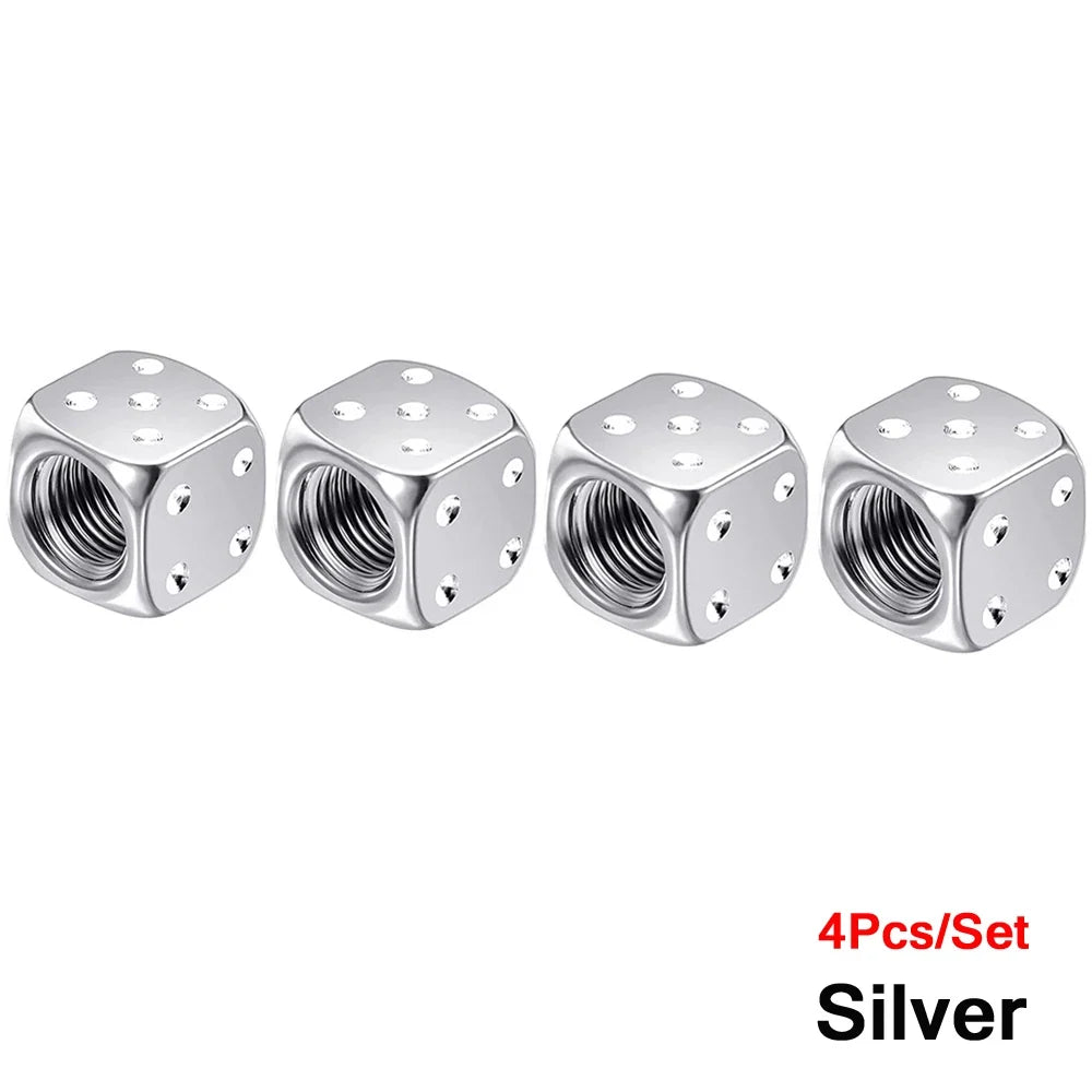 AUTCOAT 4Pcs Aluminum Alloy Tire Valve Stem Dust Caps | Set of 4 for Car Truck Motorcycle Bike