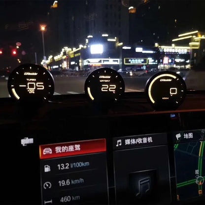 Greddi Sirius 7 Color LCD Head Up Display Gauge | Universal 10-Function Digital Gauge