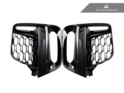 AutoTecknic Gloss Black Lower Grille Trim Set - BMW G01 X3 | G02 X4 M40I Pre-LCI