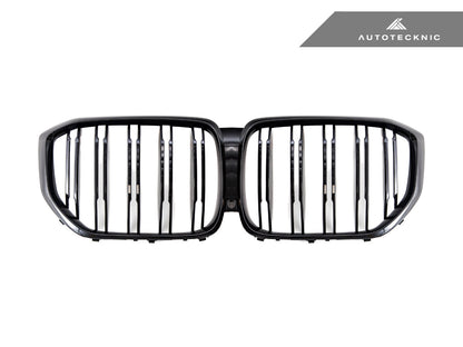 AutoTecknic Dual-Slats Gloss Black Front Grille - BMW G05 X5 Pre-LCI