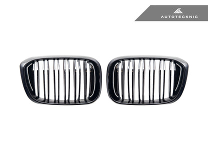 AutoTecknic Dual-Slats Gloss Black Front Grille Set - BMW G01 X3 | G02 X4 Pre-LCI