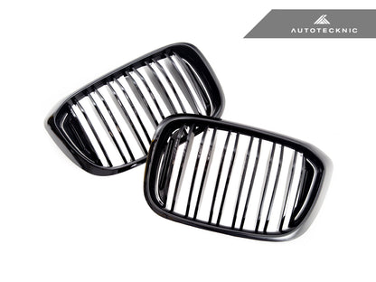 AutoTecknic Dual-Slats Gloss Black Front Grille Set - BMW G01 X3 | G02 X4 Pre-LCI