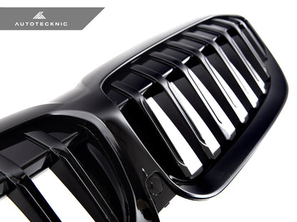 AutoTecknic Gloss Black Front Grille - BMW G20 3-Series Pre-LCI