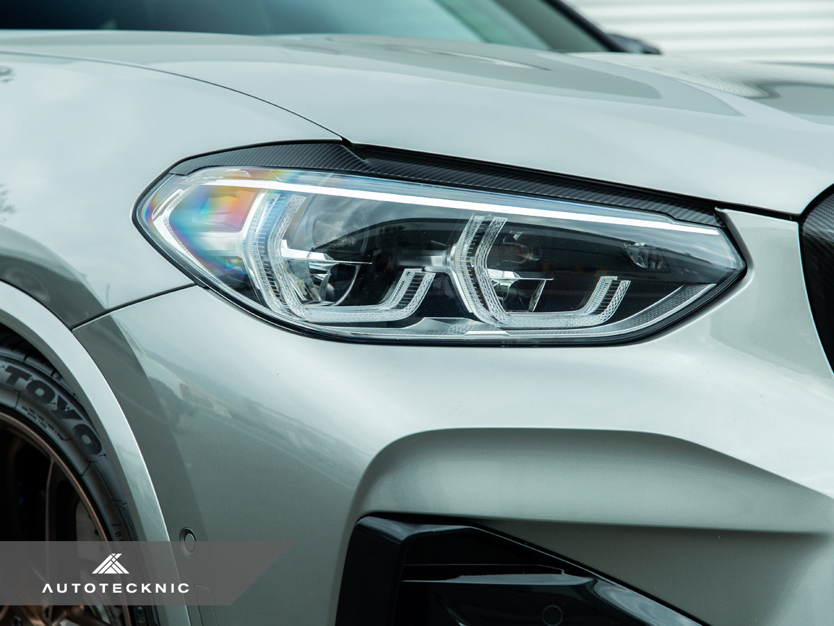 AutoTecknic Carbon Fiber Headlight Trim Set - BMW G01 X3 | G02 X4