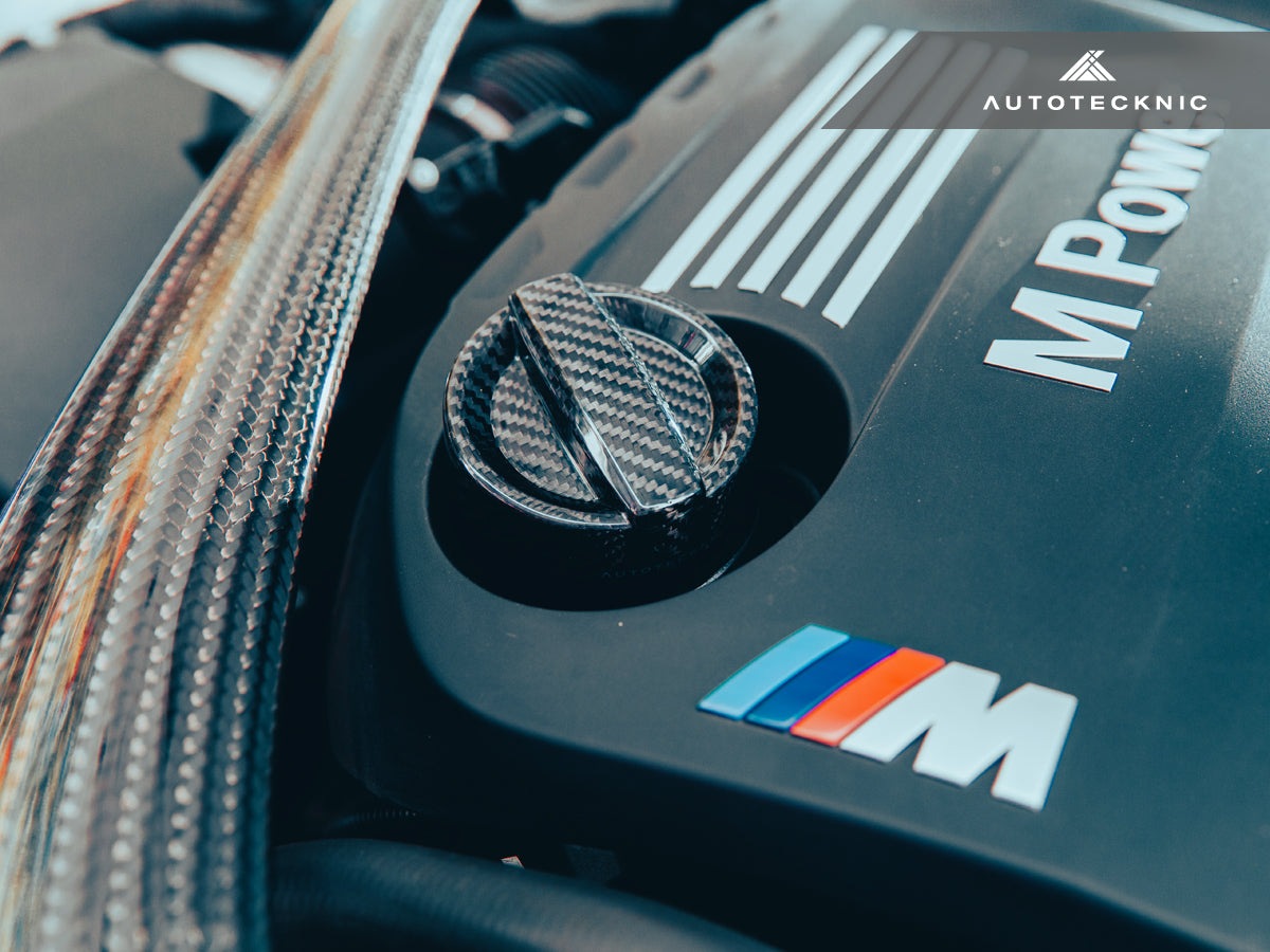 AutoTecknic Dry Carbon Competition Oil Cap Cover - BMW F87 M2 | M2 Competition