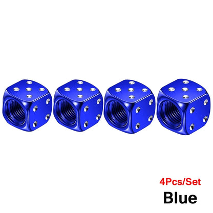 AUTCOAT 4Pcs Aluminum Alloy Tire Valve Stem Dust Caps | Set of 4 for Car Truck Motorcycle Bike