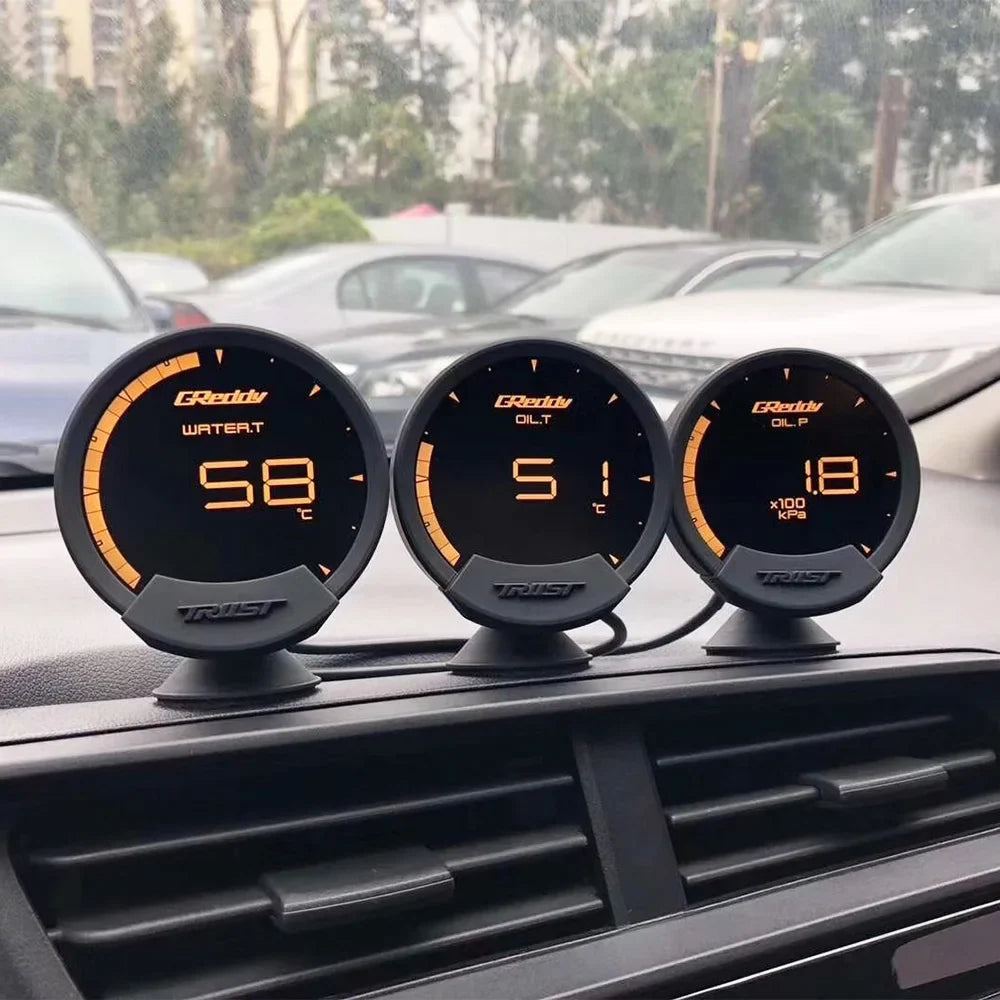 Greddi Sirius 7 Color LCD Head Up Display Gauge | Universal 10-Function Digital Gauge