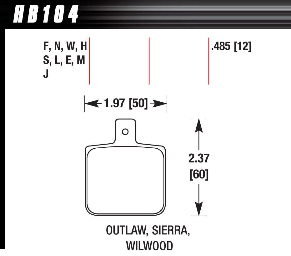 BRAKE PADS RACE HPS