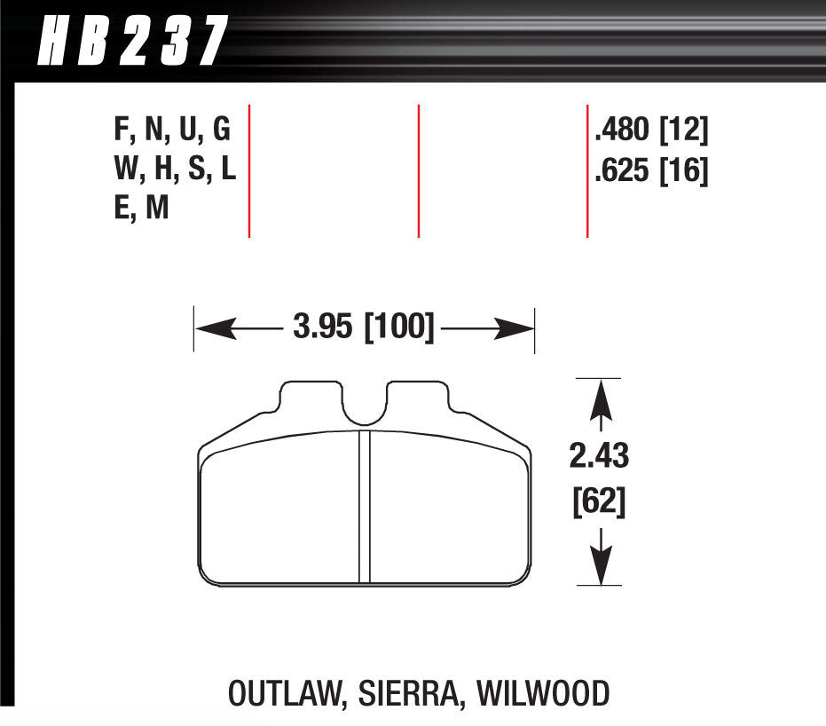 BRAKE PADS RACE BLACK