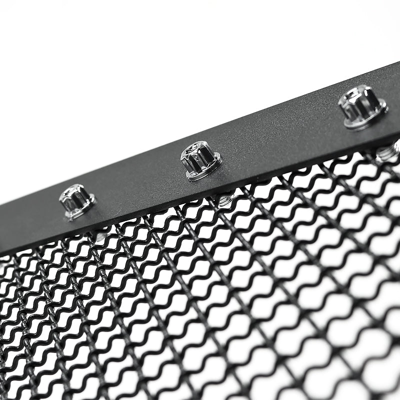 2004-2008 Ford F-150 Rivet Style Black Stainless Steel Mesh Grille Center Insert