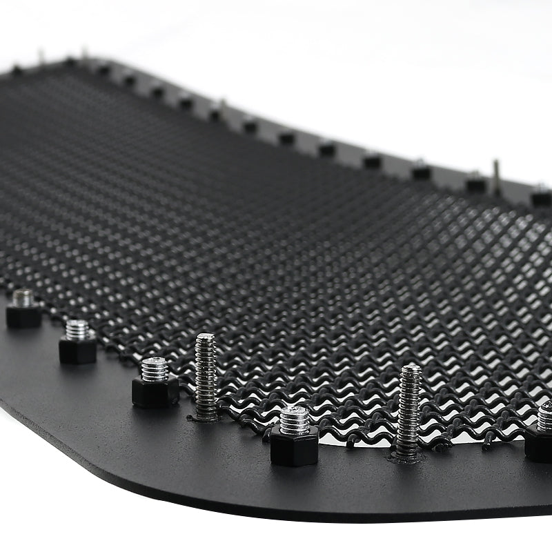 2004-2008 Ford F-150 Rivet Style Black Stainless Steel Mesh Grille Center Insert