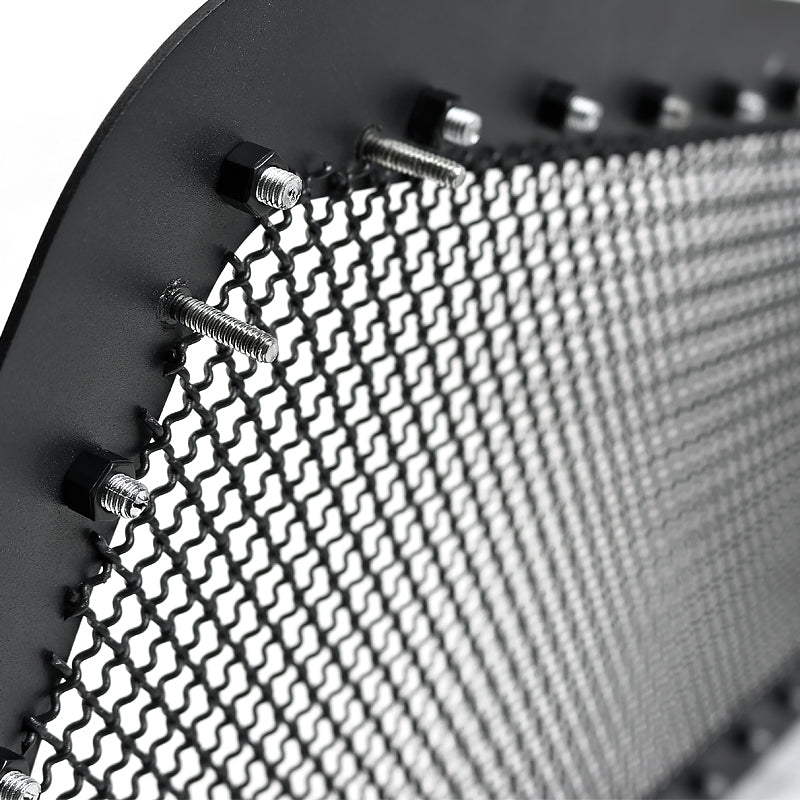 2004-2008 Ford F-150 Rivet Style Black Stainless Steel Mesh Grille Center Insert