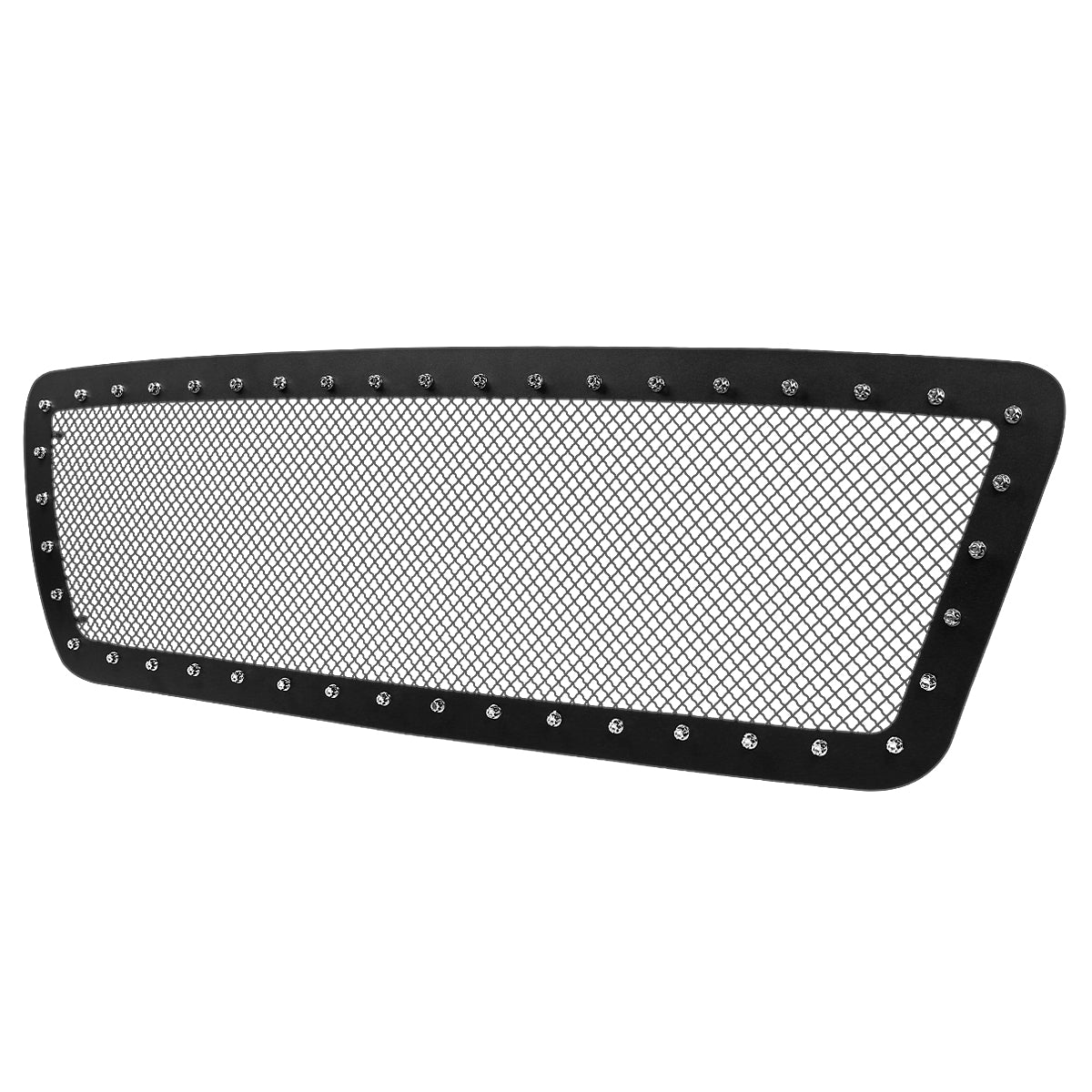 2004-2008 Ford F-150 Rivet Style Black Stainless Steel Mesh Grille Center Insert