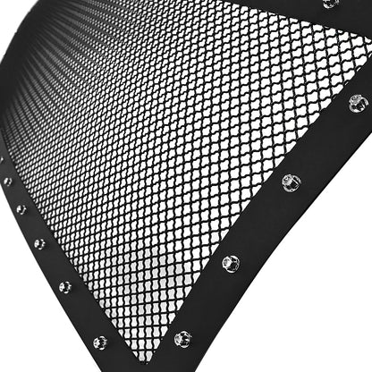 2009-2014 Ford F-150 Rivet Style Black Stainless Steel Mesh Grille  Center Insert