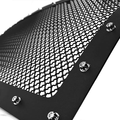 2009-2014 Ford F-150 Rivet Style Black Stainless Steel Mesh Grille  Center Insert