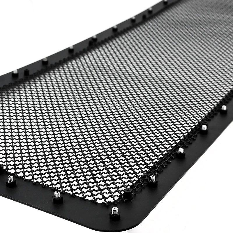 2009-2014 Ford F-150 Rivet Style Black Stainless Steel Mesh Grille  Center Insert