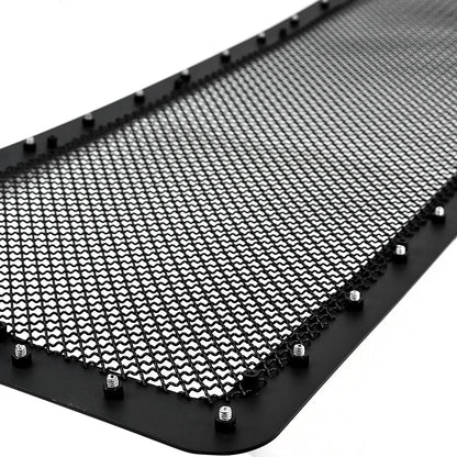 2009-2014 Ford F-150 Rivet Style Black Stainless Steel Mesh Grille  Center Insert