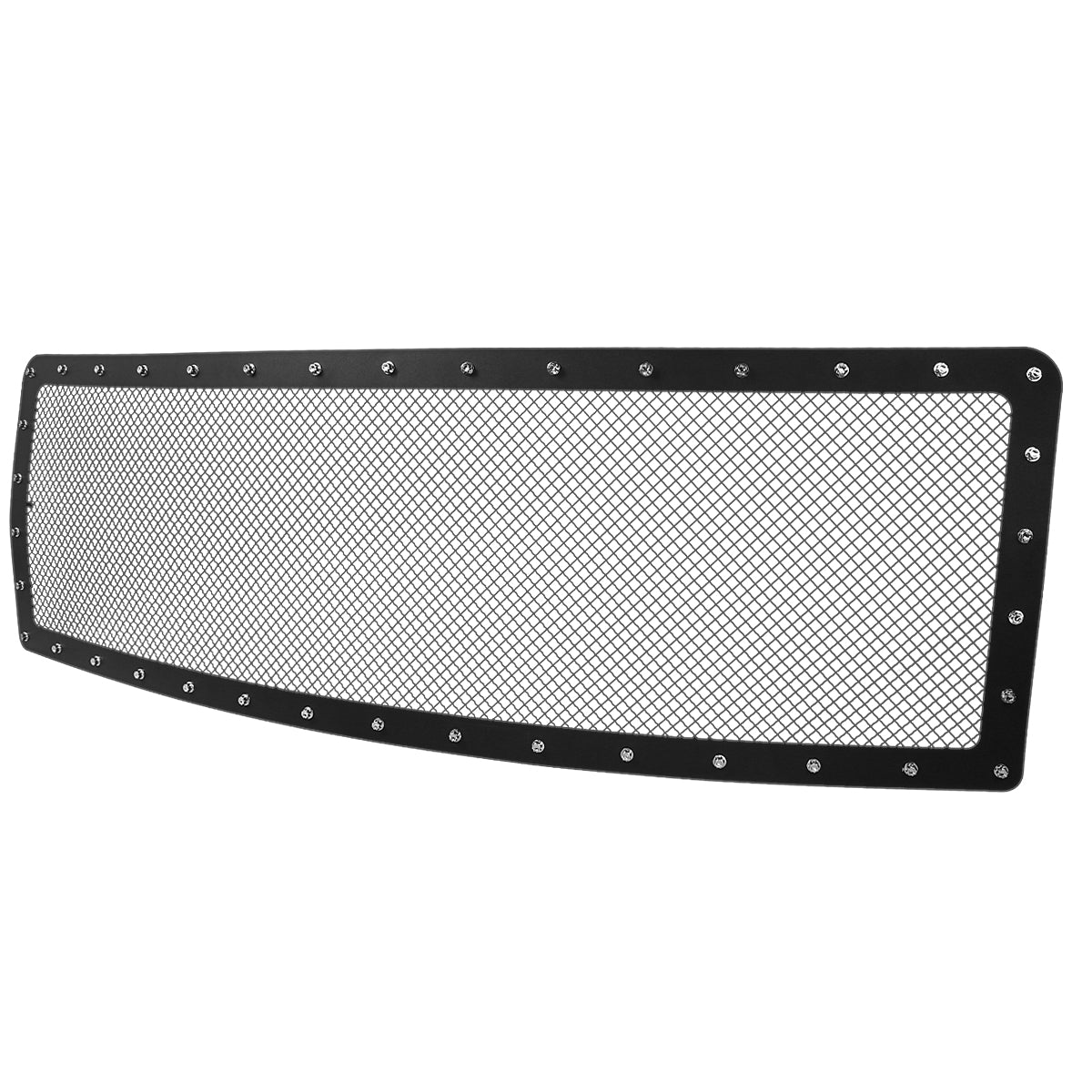 2009-2014 Ford F-150 Rivet Style Black Stainless Steel Mesh Grille  Center Insert