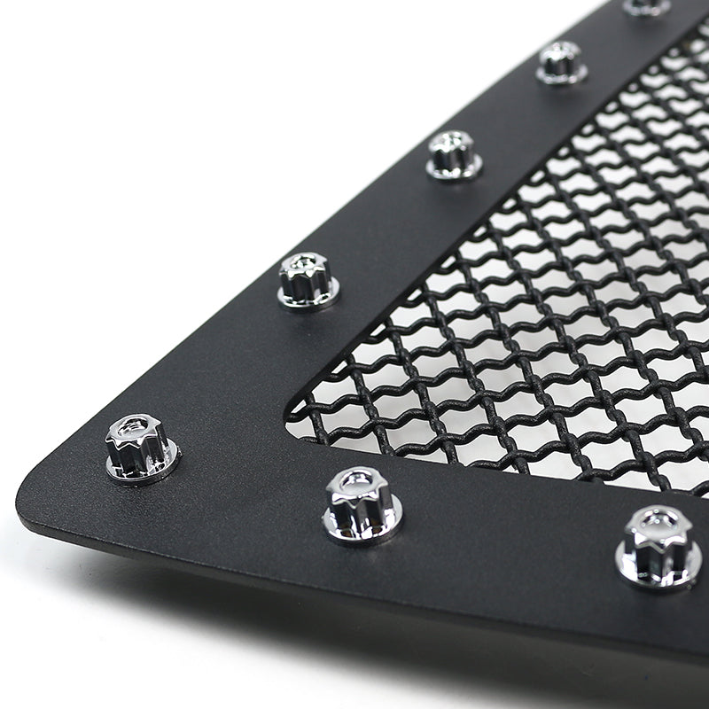 2003-2006 GMC Sierra 1500 Rivet Style Black Stainless Steel Mesh Grille Insert