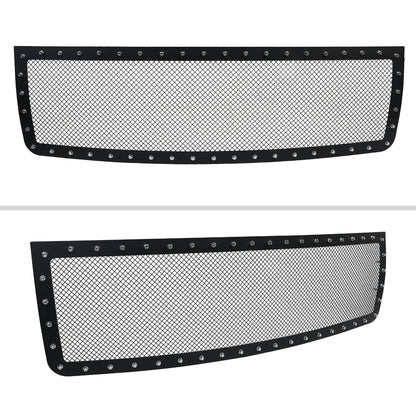 2007-2013 GMC Sierra 1500 NBS Rivet Style Black Stainless Steel Mesh Grille Insert