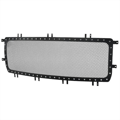 2014-2015 GMC Sierra 1500 Rivet Style Black Stainless Steel Mesh Grille Insert
