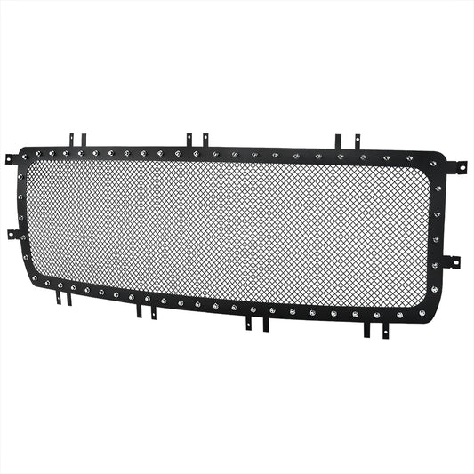 2014-2015 GMC Sierra 1500 Rivet Style Black Stainless Steel Mesh Grille Insert