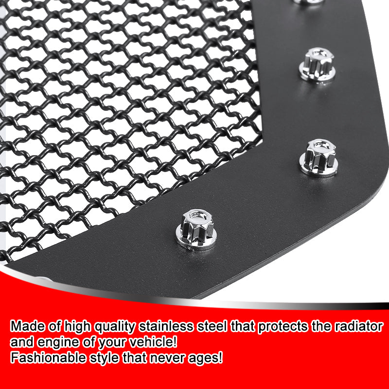 2016-2018 GMC Sierra 1500 Rivet Style Black Stainless Steel Mesh Grille Insert