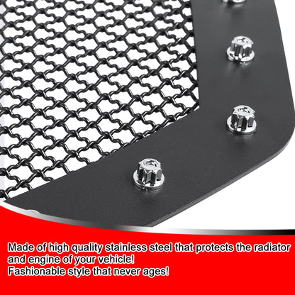 2016-2018 GMC Sierra 1500 Rivet Style Black Stainless Steel Mesh Grille Insert