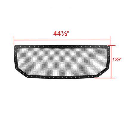 2016-2018 GMC Sierra 1500 Rivet Style Black Stainless Steel Mesh Grille Insert