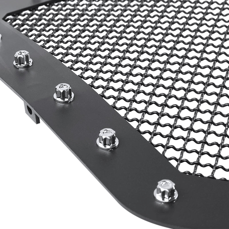 2016-2018 GMC Sierra 1500 Rivet Style Black Stainless Steel Mesh Grille Insert