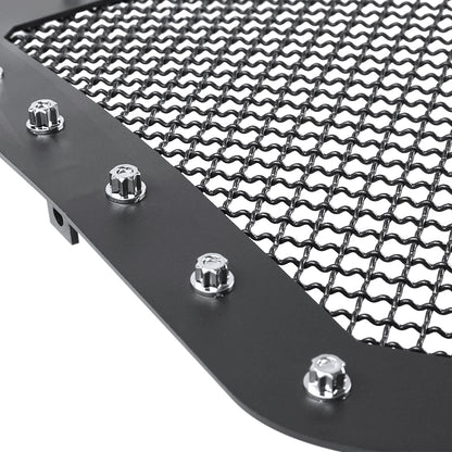 2016-2018 GMC Sierra 1500 Rivet Style Black Stainless Steel Mesh Grille Insert